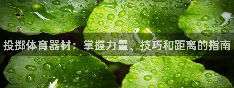 尊龙z6.con：投掷体育器材：掌握力量、技巧和距离