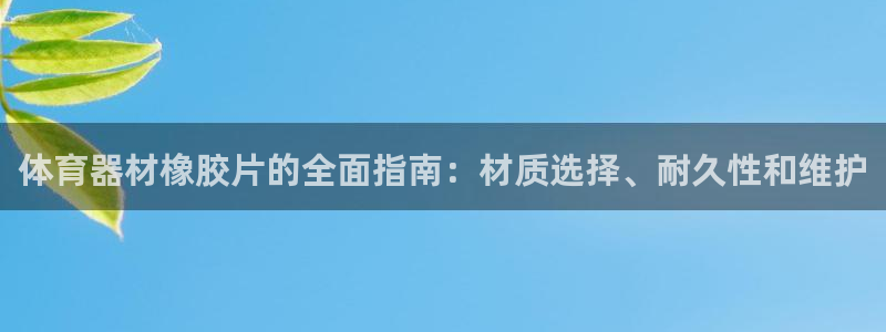 尊龙 6：体育器材橡胶片的全面指南：材质选择、耐久性