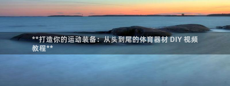 尊龙d88皆选ag发财网：**打造你的运动装备：从头