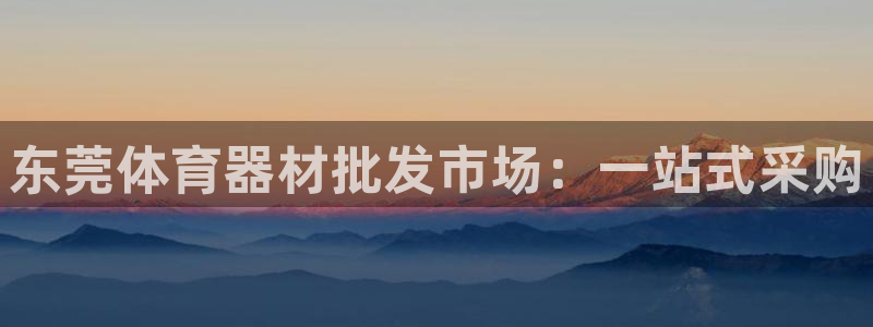 尊龙凯时为什么不封：东莞体育器材批发市场：一站式采购