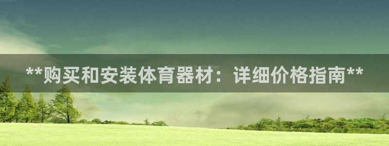 尊龙凯时论坛：**购买和安装体育器材：详细价格指南*