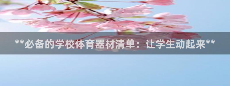 kb88凯时唯一官网注册：**必备的学校体育器材清单